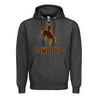 Charcoal Heather university of wyoming cowboys Zipper Hoodie - linhVisuals