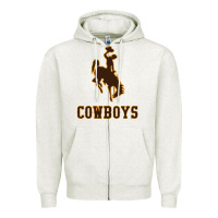 Oatmeal Heather university of wyoming cowboys Zipper Hoodie - linhVisuals