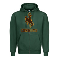 Sports Green university of wyoming cowboys Zipper Hoodie - linhVisuals