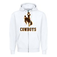 White university of wyoming cowboys Zipper Hoodie - linhVisuals