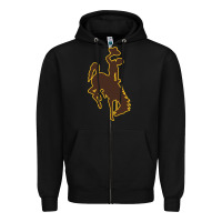 Black university of wyoming cowboys Zipper Hoodie - linhVisuals