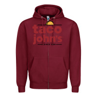Burgundy taco john's Zipper Hoodie - linhVisuals