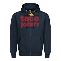 Navy taco john's Zipper Hoodie - linhVisuals
