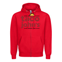 Red taco john's Zipper Hoodie - linhVisuals