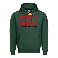 Sports Green taco john's Zipper Hoodie - linhVisuals