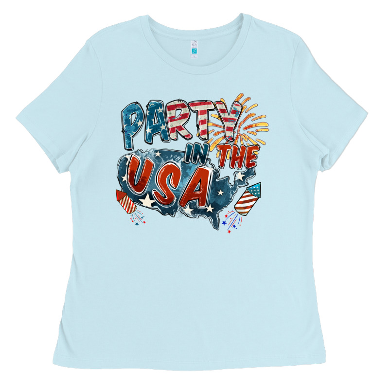 Party In The Usa Ladies Tee by FaDigitalArtStudio | Teevron