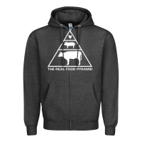 The Real Food Pyramid Carnivore Zipper Hoodie | Teevron
