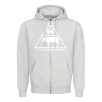 Dove Grey the real food pyramid carnivore Zipper Hoodie - linhVisuals