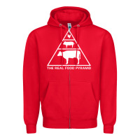 Red the real food pyramid carnivore Zipper Hoodie - linhVisuals