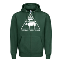 Sports Green the real food pyramid carnivore Zipper Hoodie - linhVisuals