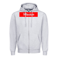 Heather Grey wasian Zipper Hoodie - linhVisuals