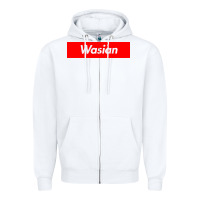 White wasian Zipper Hoodie - linhVisuals