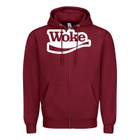 Burgundy Woke Zipper Hoodie - linhVisuals