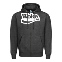Charcoal Heather Woke Zipper Hoodie - linhVisuals