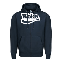 Navy Woke Zipper Hoodie - linhVisuals