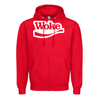 Red Woke Zipper Hoodie - linhVisuals
