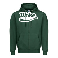 Sports Green Woke Zipper Hoodie - linhVisuals