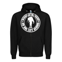 Black Wounded Warrior No One Left Behind War Veteran Zipper Hoodie - linhVisuals