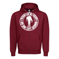 Burgundy Wounded Warrior No One Left Behind War Veteran Zipper Hoodie - linhVisuals