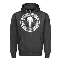 Charcoal Heather Wounded Warrior No One Left Behind War Veteran Zipper Hoodie - linhVisuals