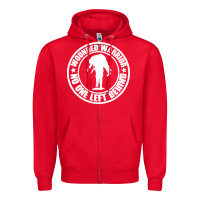 Red Wounded Warrior No One Left Behind War Veteran Zipper Hoodie - linhVisuals