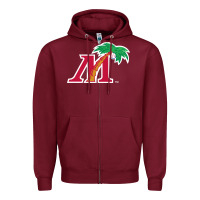 Burgundy fort myers miracle Zipper Hoodie - linhVisuals