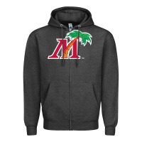 Charcoal Heather fort myers miracle Zipper Hoodie - linhVisuals