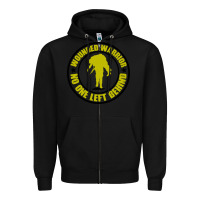 Black Wounded Warrior No One Left Behind War Veteran Zipper Hoodie - linhVisuals