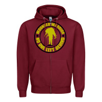 Burgundy Wounded Warrior No One Left Behind War Veteran Zipper Hoodie - linhVisuals