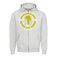 Dove Grey Wounded Warrior No One Left Behind War Veteran Zipper Hoodie - linhVisuals