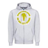 Heather Grey Wounded Warrior No One Left Behind War Veteran Zipper Hoodie - linhVisuals