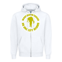 White Wounded Warrior No One Left Behind War Veteran Zipper Hoodie - linhVisuals
