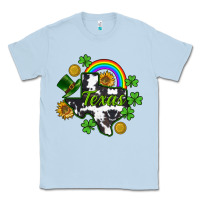 Dusty Blue Texas map St. Patrick's Classic Tee - CowGirlArtShop