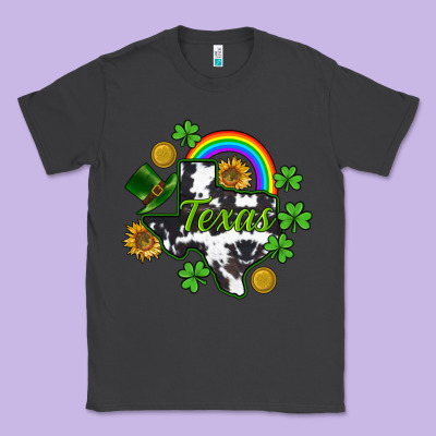 Texas Map St. Patrick's Classic Tee Designed By Cowgirlartshop