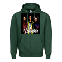 Sports Green The warning Zipper Hoodie - linhVisuals