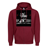 Burgundy The warning Tour Zipper Hoodie - linhVisuals