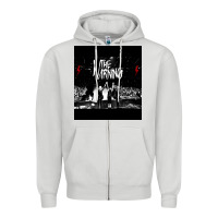 Dove Grey The warning Tour Zipper Hoodie - linhVisuals