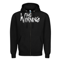 Black The warning Style Zipper Hoodie - linhVisuals