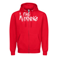 Red The warning Style Zipper Hoodie - linhVisuals