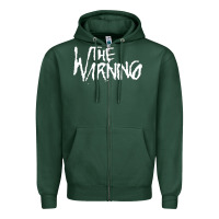 Sports Green The warning Style Zipper Hoodie - linhVisuals