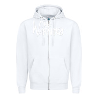 White The warning Style Zipper Hoodie - linhVisuals