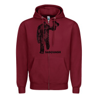 Burgundy cool unique sasquash sasquatch and squash bigfoot t shirt Zipper Hoodie - linhVisuals