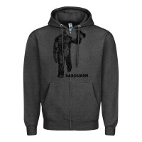 Charcoal Heather cool unique sasquash sasquatch and squash bigfoot t shirt Zipper Hoodie - linhVisuals