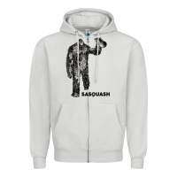 Dove Grey cool unique sasquash sasquatch and squash bigfoot t shirt Zipper Hoodie - linhVisuals