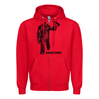 Red cool unique sasquash sasquatch and squash bigfoot t shirt Zipper Hoodie - linhVisuals