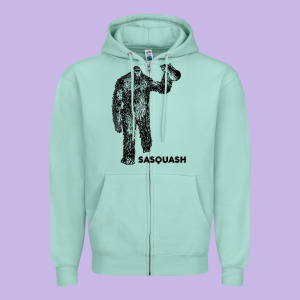 Cool Unique Sasquash Sasquatch And Squash Bigfoot T Shirt Zipper Hoodie Designed By Linhvisuals
