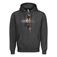 Charcoal Heather rottweiler reflection t shirt funny father's day dog gifts Zipper Hoodie - linhVisuals