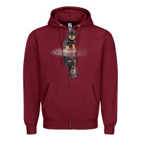 Burgundy rottweiler reflection t shirt funny father's day dog gifts Zipper Hoodie - linhVisuals