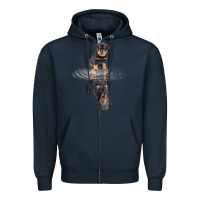 Navy rottweiler reflection t shirt funny father's day dog gifts Zipper Hoodie - linhVisuals