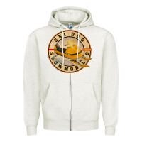 Oatmeal Heather ski doo vintage snowmobiles Zipper Hoodie - linhVisuals